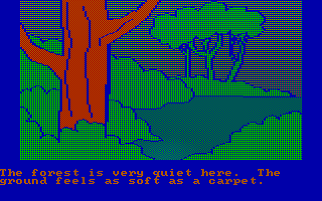 Winnie the Pooh in the Hundred Acre Wood IBM PC/Compatibles Screenshot: The forest is quiet here...