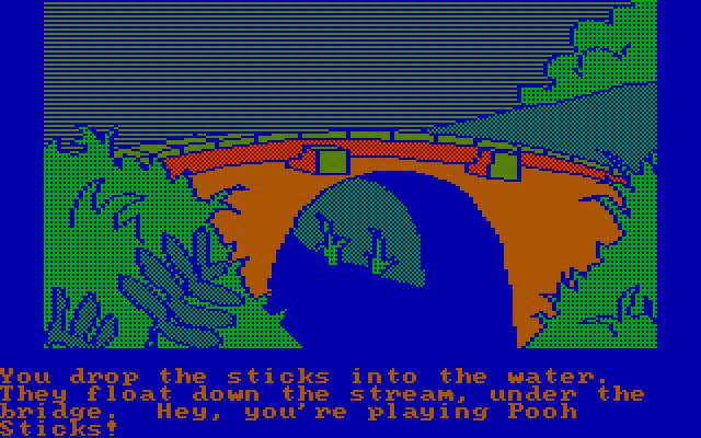 Winnie the Pooh in the Hundred Acre Wood IBM PC/Compatibles Screenshot: A good place to play Pooh Sticks...