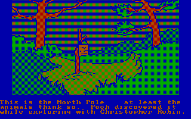 Winnie the Pooh in the Hundred Acre Wood IBM PC/Compatibles Screenshot: I found the north pole!