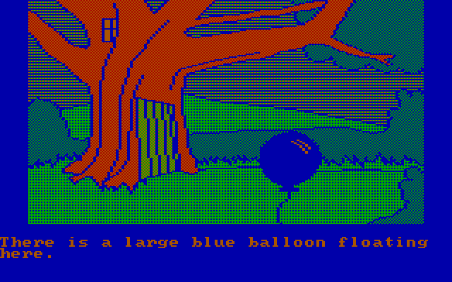 Winnie the Pooh in the Hundred Acre Wood IBM PC/Compatibles Screenshot: A balloon is here!