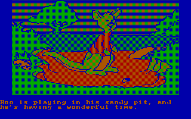 Winnie the Pooh in the Hundred Acre Wood IBM PC/Compatibles Screenshot: Playing with Roo...
