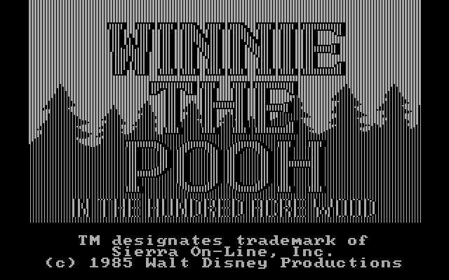 Winnie the Pooh in the Hundred Acre Wood IBM PC/Compatibles Screenshot: Title screen.
