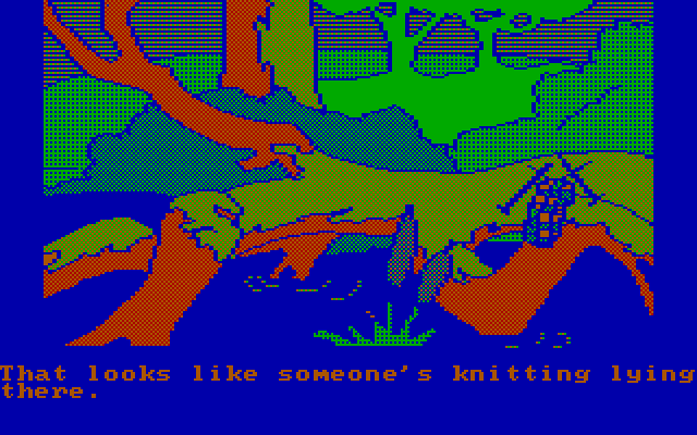 Winnie the Pooh in the Hundred Acre Wood IBM PC/Compatibles Screenshot: I found some knitting!