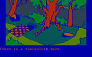 Winnie the Pooh in the Hundred Acre Wood for IBM PC/Compatibles - Hey, it's a lost tablecloth!