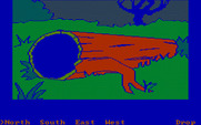 Winnie the Pooh in the Hundred Acre Wood for IBM PC/Compatibles - A large log is here...