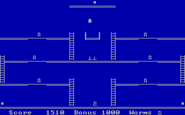 Willy The Worm IBM PC/Compatibles Screenshot: Start of the second level.