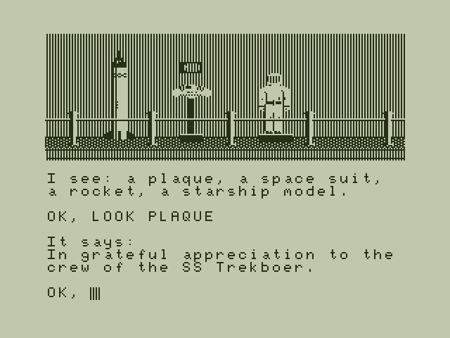 Vortex Factor, The Dragon 32/64 Screenshot: A space suit? That may be useful...