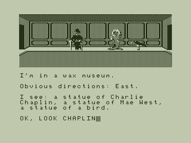Vortex Factor, The Dragon 32/64 Screenshot: Anything interesting in this wax museum?