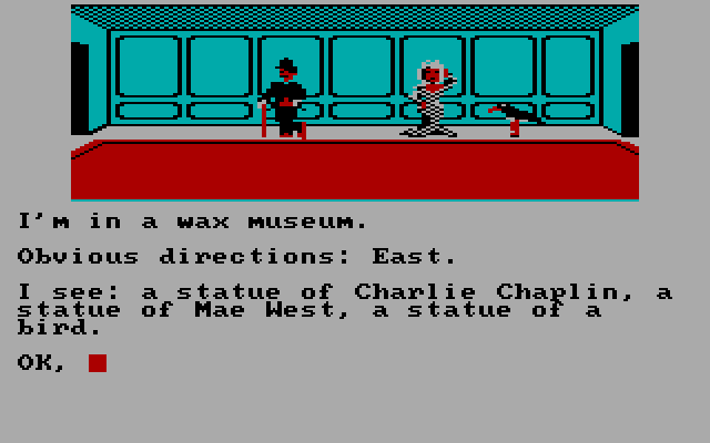 Vortex Factor, The IBM PC/Compatibles Screenshot: In a wax museum; anything of interest here?