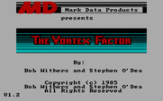 Vortex Factor, The for IBM PC/Compatibles - Title screen