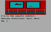 Vortex Factor, The for IBM PC/Compatibles - The aquatic exhibit; obvious exits are east and west.