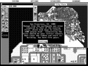 SimCity for IBM PC/Compatibles - Description of the selected scenario.