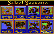 SimCity for IBM PC/Compatibles - Select a scenario.