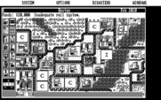 SimCity for IBM PC/Compatibles - Some areas are zoned but don't have any buildings yet.