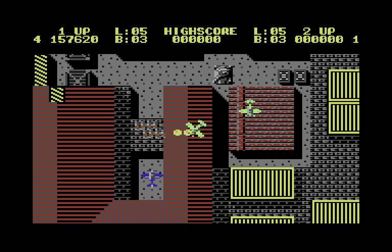 Sky Shark Commodore 64 Screenshot: On to the next mission...