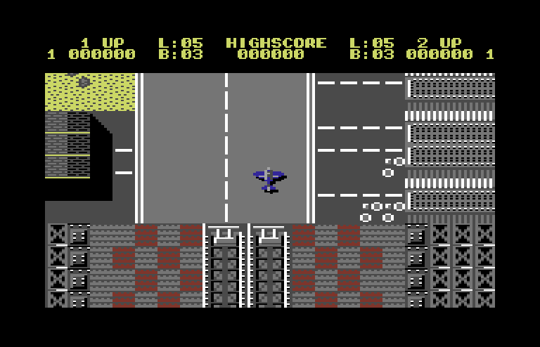 Sky Shark Commodore 64 Screenshot: Game start.