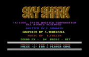 Sky Shark for Commodore 64 - Title screen.