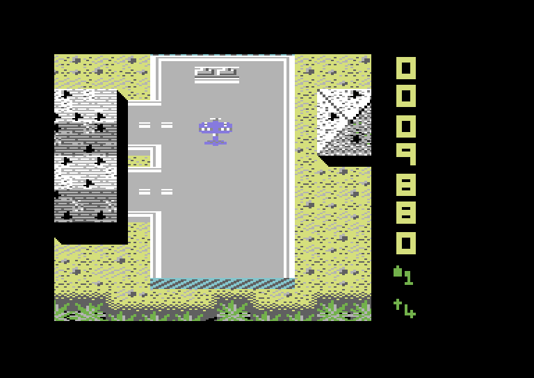 Sky Shark Commodore 64 Screenshot: Level complete!