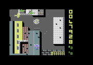 Sky Shark for Commodore 64 - The terrain throughout the game is varied.