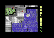 Sky Shark for Commodore 64 - Shoot all of the red planes in a formation for a power up.