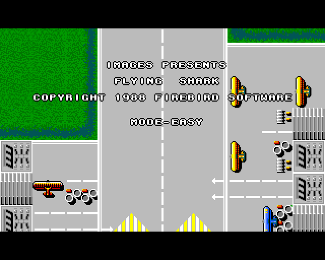 Sky Shark Amiga Screenshot: Select difficulty level.