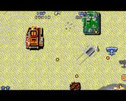 Sky Shark for Amiga - Multiple large tanks attack at the same time!