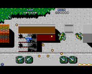 Sky Shark for Amiga - Start of the next mission, under attack already...