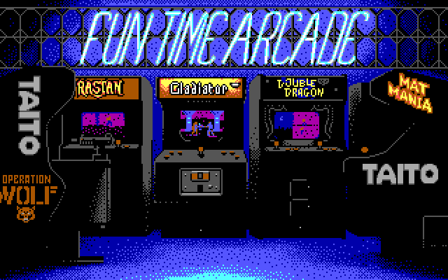 Sky Shark IBM PC/Compatibles Screenshot: Taito logo - part 1.