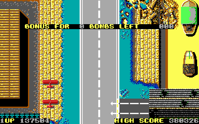 Sky Shark IBM PC/Compatibles Screenshot: Level completed!