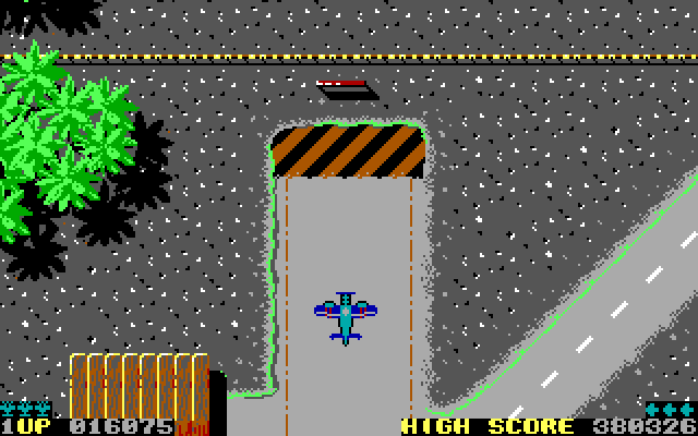 Sky Shark IBM PC/Compatibles Screenshot: Starting mission 2.