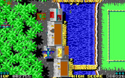 Sky Shark for IBM PC/Compatibles - Tanks can hide below trees and buildings.
