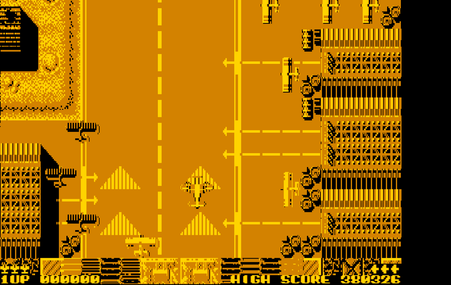 Sky Shark IBM PC/Compatibles Screenshot: Ready for takeoff!