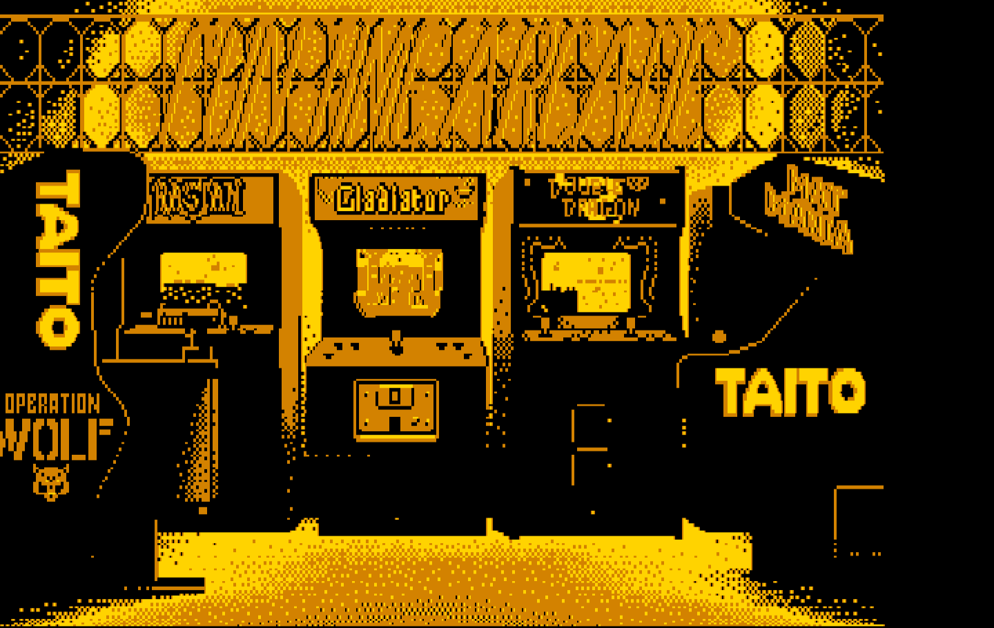 Sky Shark IBM PC/Compatibles Screenshot: Taito logo - part 1.