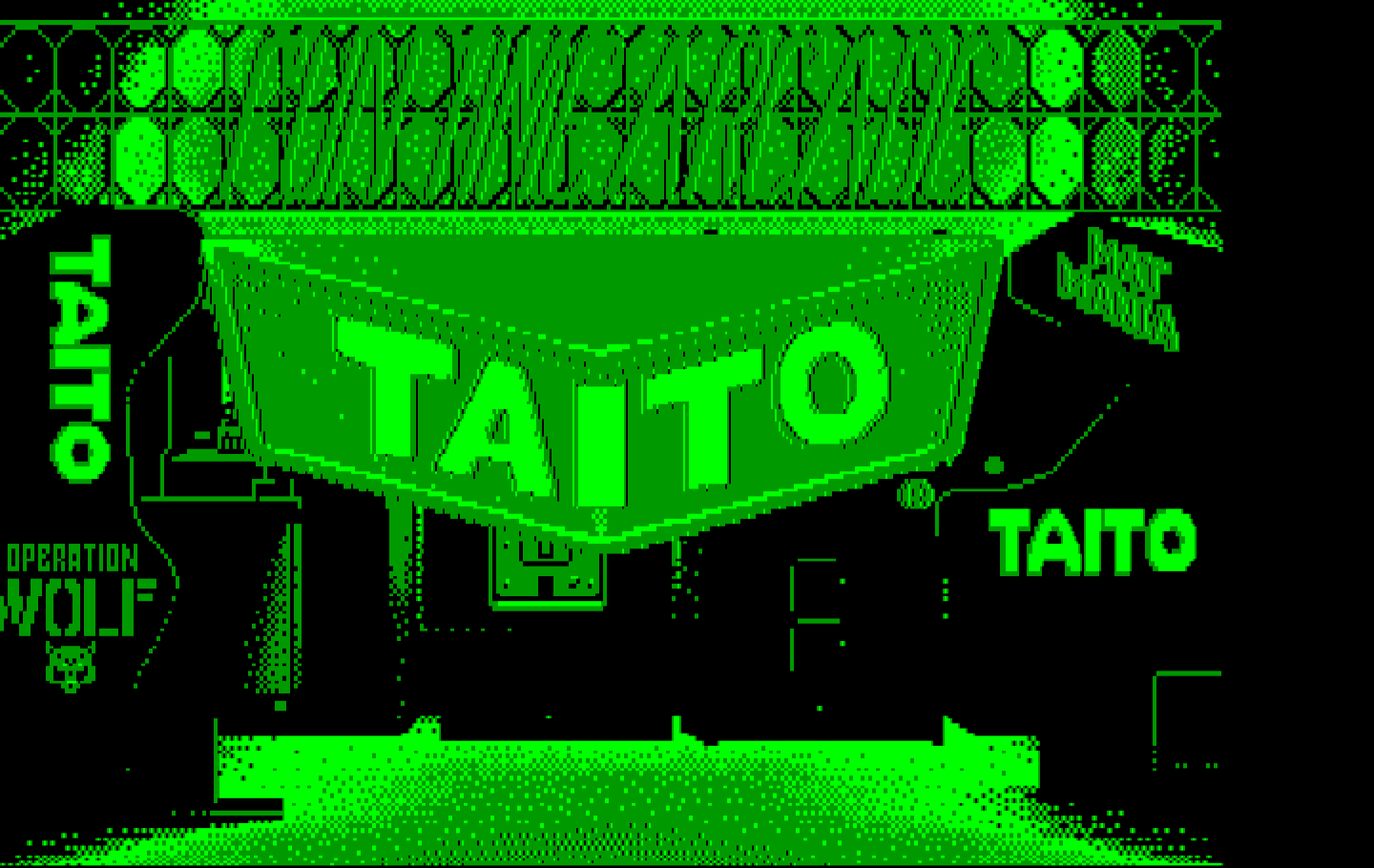 Sky Shark IBM PC/Compatibles Screenshot: Taito logo - part 2.