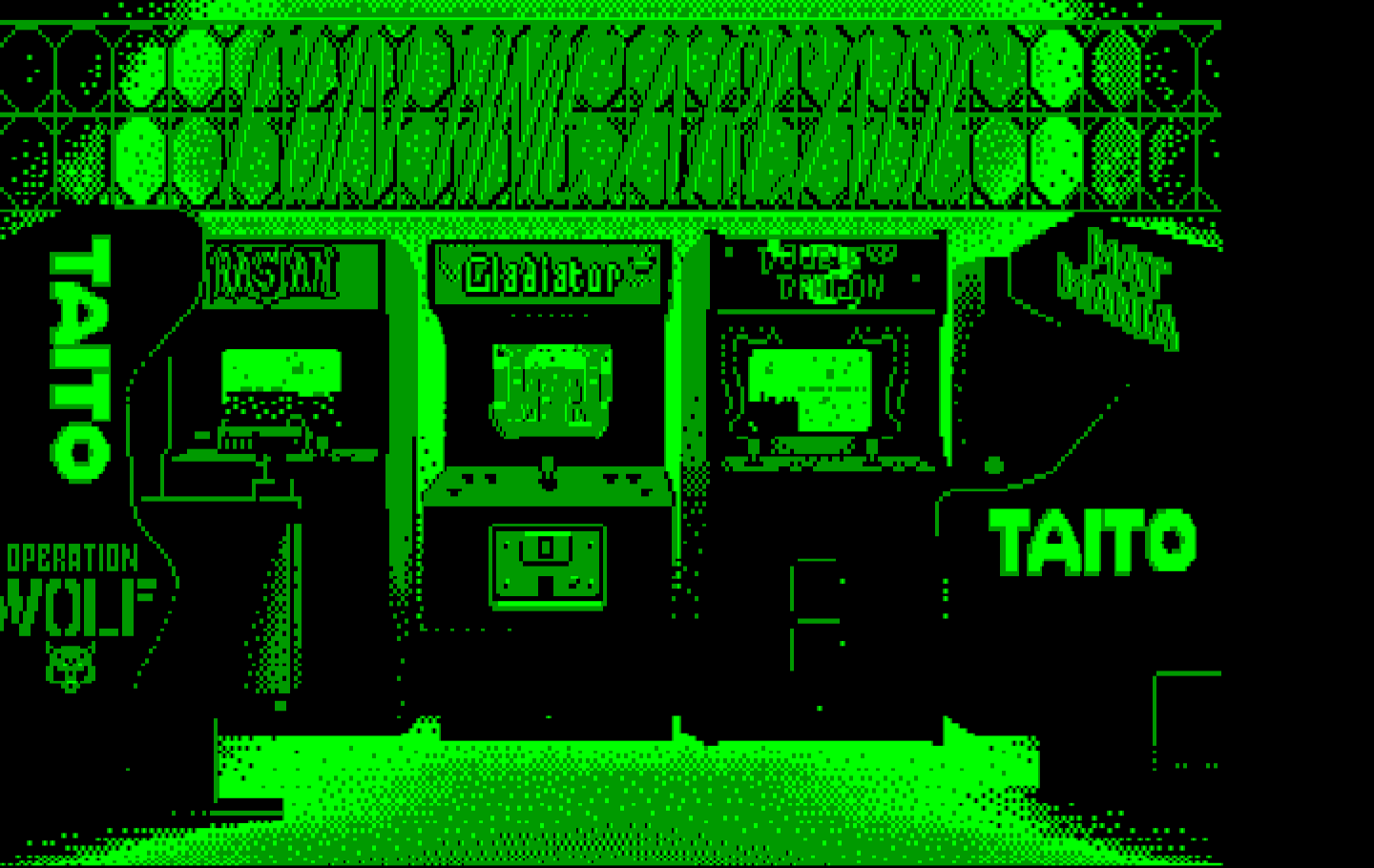 Sky Shark IBM PC/Compatibles Screenshot: Taito logo - part 1.