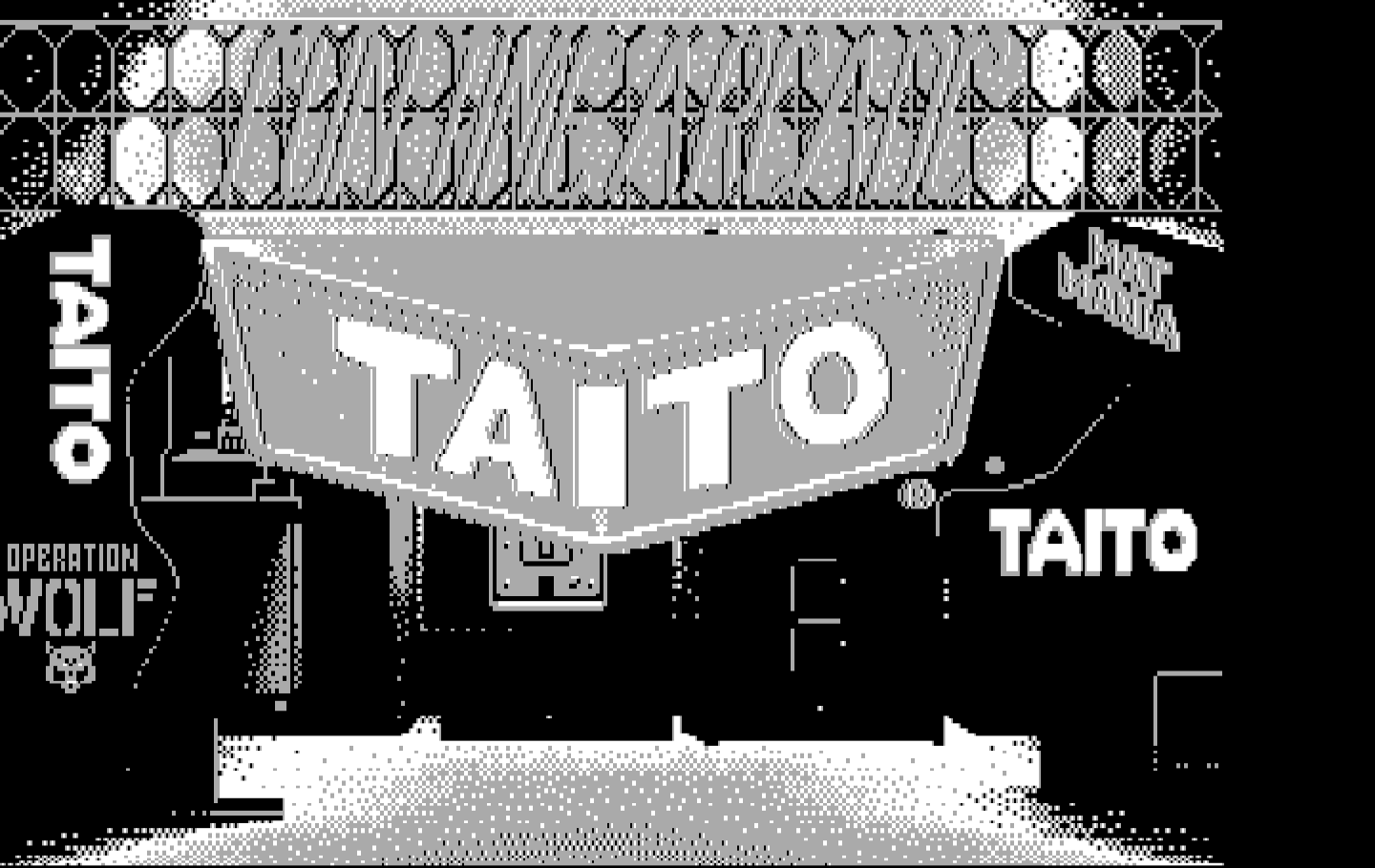 Sky Shark IBM PC/Compatibles Screenshot: Taito logo - part 2.