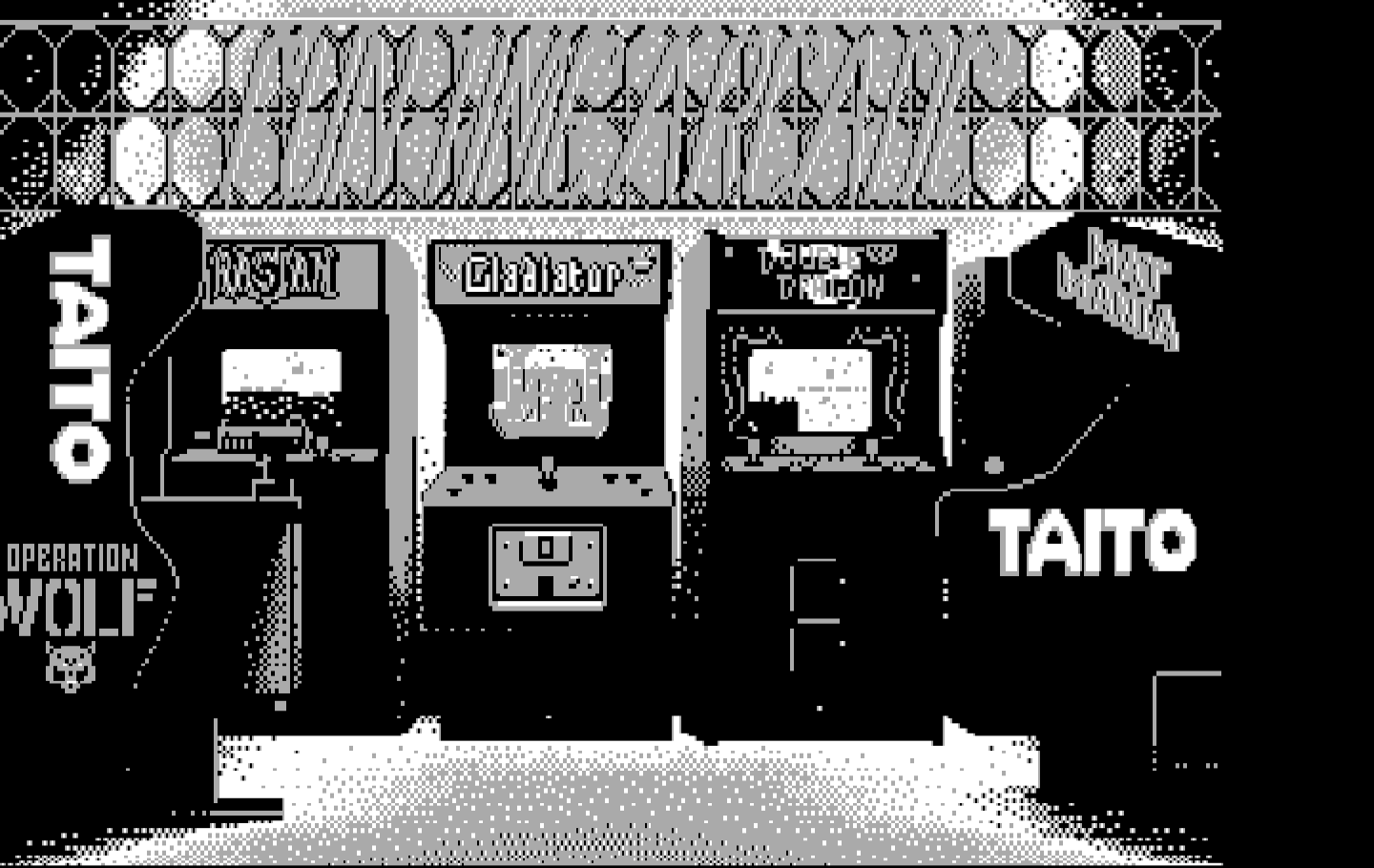 Sky Shark IBM PC/Compatibles Screenshot: Taito logo - part 1.
