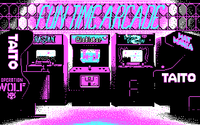 Sky Shark IBM PC/Compatibles Screenshot: Taito logo - part 1.