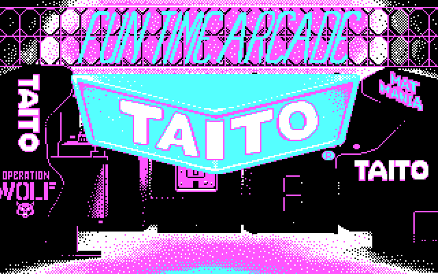 Sky Shark IBM PC/Compatibles Screenshot: Taito logo - part 2.