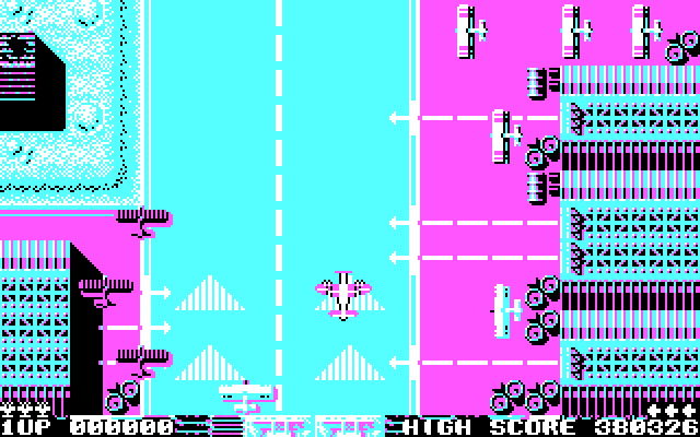 Sky Shark IBM PC/Compatibles Screenshot: Ready for takeoff!