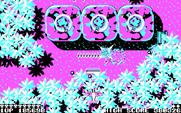 Sky Shark for IBM PC/Compatibles - Numerous, large guns block the end of this level.