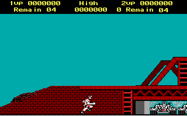 Rush'n Attack IBM PC/Compatibles Screenshot: Game start.