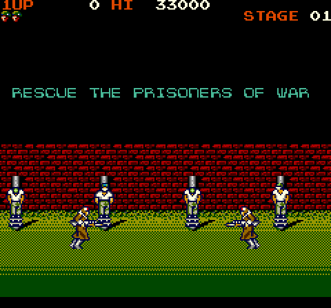Rush'n Attack Arcade Screenshot: Game introduction.