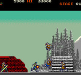 Rush'n Attack for Arcade - Watch out for enemies that attack from above...
