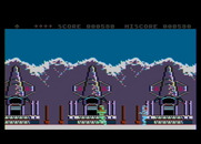 Rush'n Attack for Atari 8-bit - A number of enemies appear rapidly at the end of the first stage.