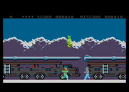 Rush'n Attack for Atari 8-bit - Enemy soldiers appear from everywhere.
