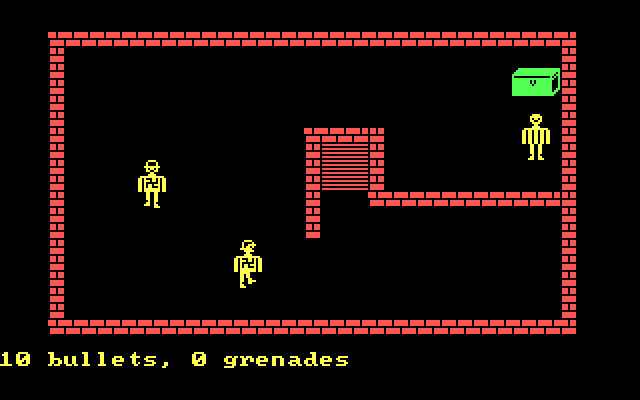 Castle Wolfenstein IBM PC/Compatibles Screenshot: Found some additional ammo...