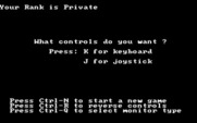 Castle Wolfenstein for IBM PC/Compatibles - Main menu.