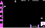 Bouncing Babies for IBM PC/Compatibles - One of the babies made safely made it to the ambulence...