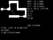 Telengard for TRS-80 - An encounter with a minotaur...